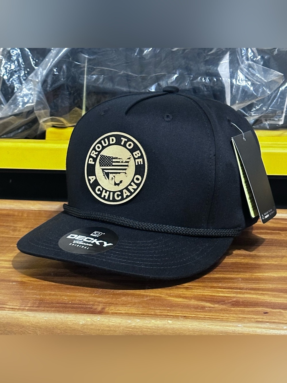 Men’s Black 'Proud to Be a Chicano' Patch Cap